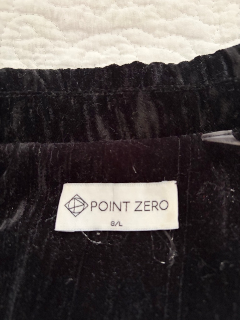 Point Zero Black Velvet Blazer Jacket Size L - Picture 7 of 8